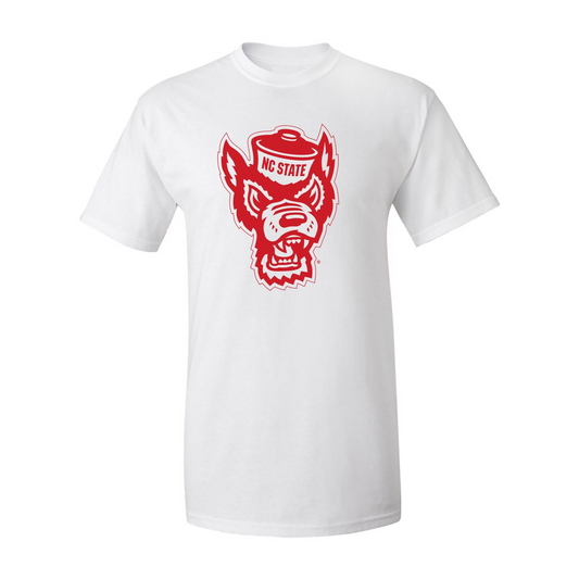 White Short Sleeve Tee - Wolfhead Logo