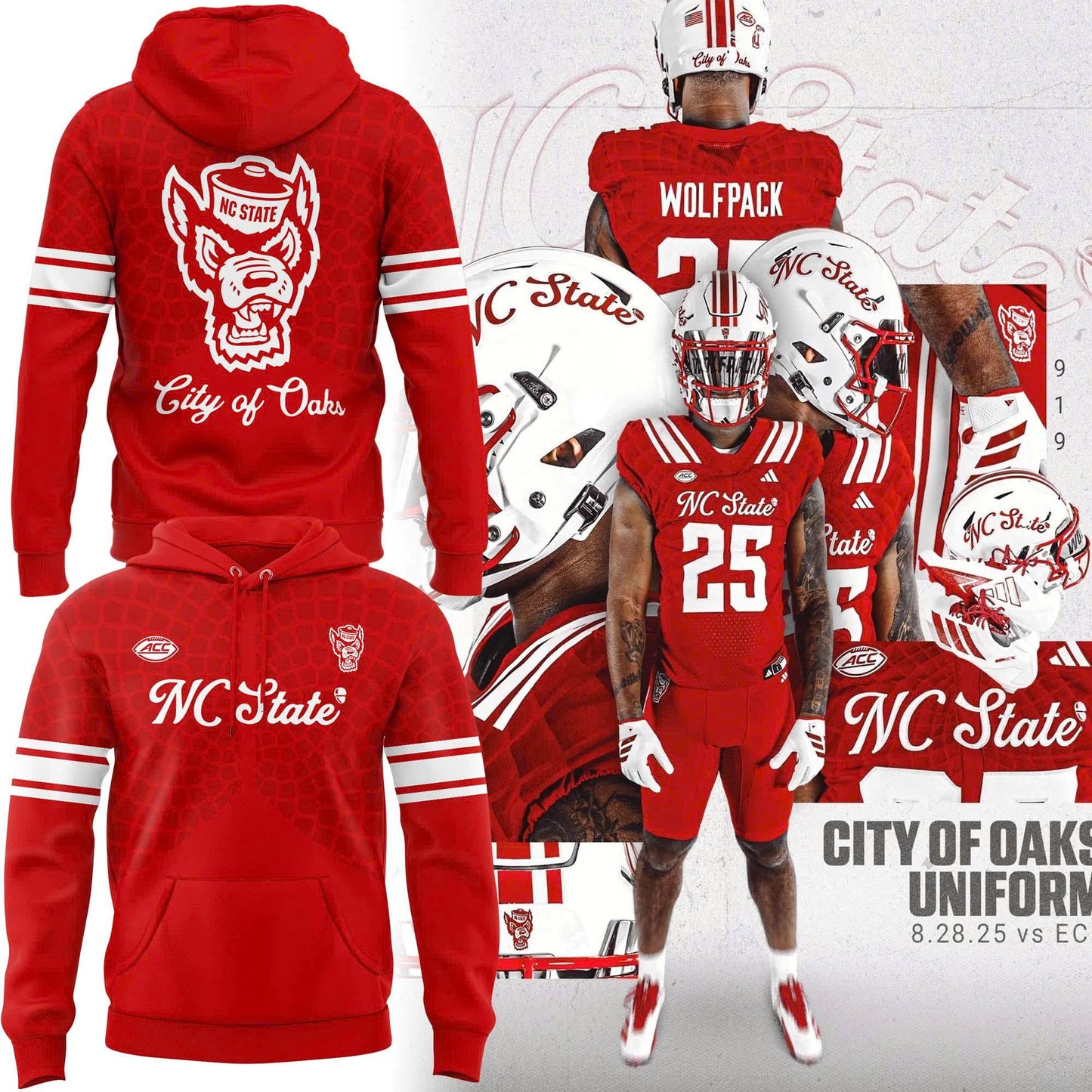 Special 2025 The City of Oaks NC State Football Hoodie