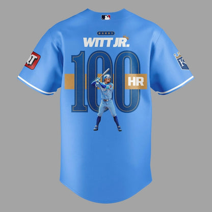 Special Kansas City Royals Bobby Witt Jr. reach 100 homers Jersey