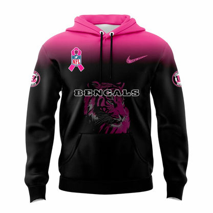 Cincinnati Bengals Breast Cancer Awareness 2025-2026 Hoodie v1