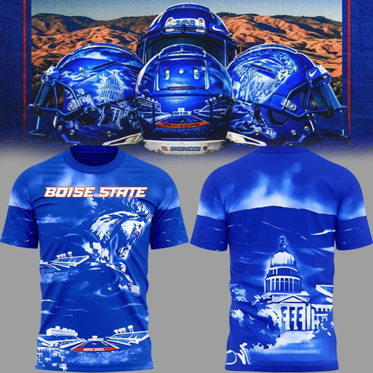 Boise State Broncos Football "The Blue and the State of Idaho" Special Edition Tshirt 2025 V1