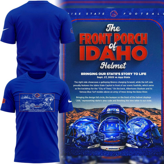 Boise State Broncos Football "The Blue and the State of Idaho" Special Edition Tshirt 2025 V3