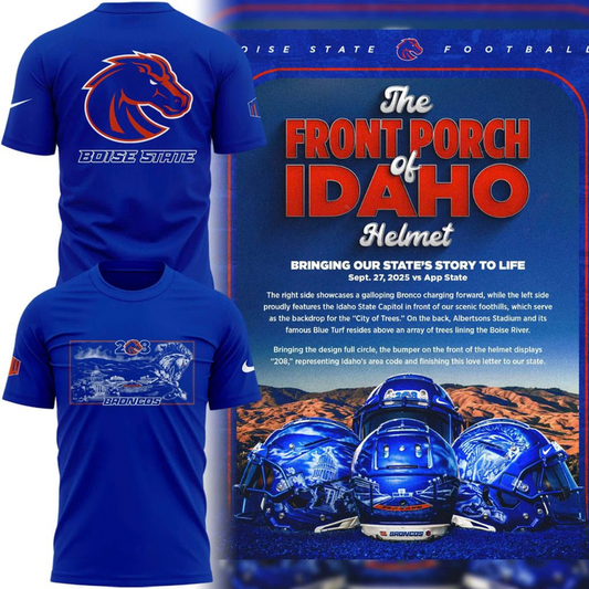 Boise State Broncos Football "The Blue and the State of Idaho" Special Edition Tshirt 2025 V5