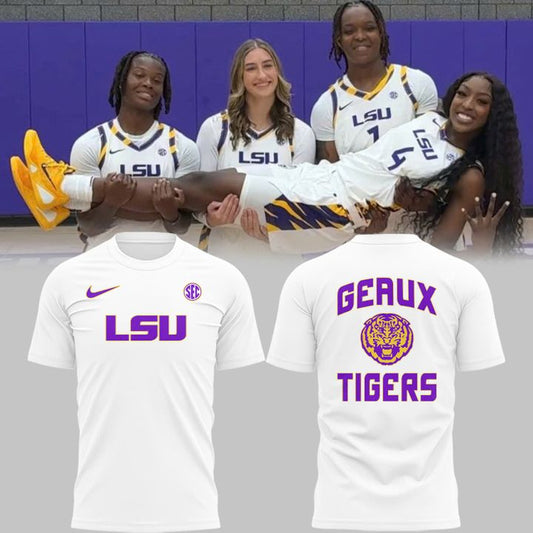 Special New LSU Tigers Women's Basketball Edition uniform T-Shirt