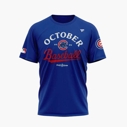 Navy Chicago Cubs 2025 October T-shirt