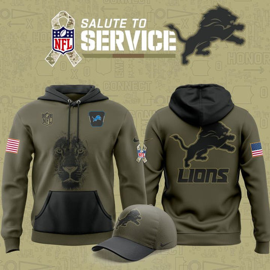 Detroit Lions 2025 Salute to Service Limited Hoodie
