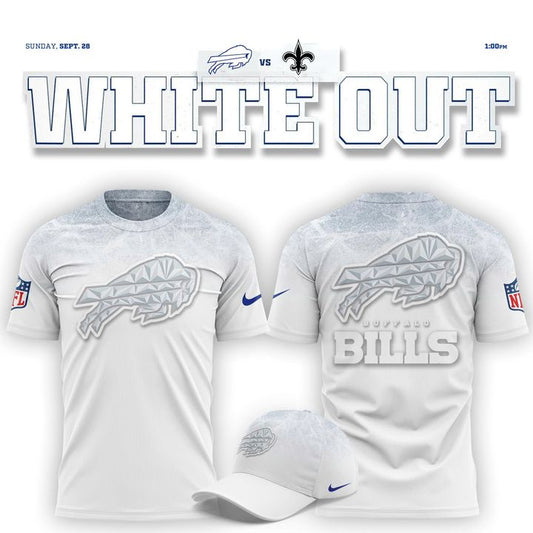 Buffalo Bills "White Out" T-shirt-V1