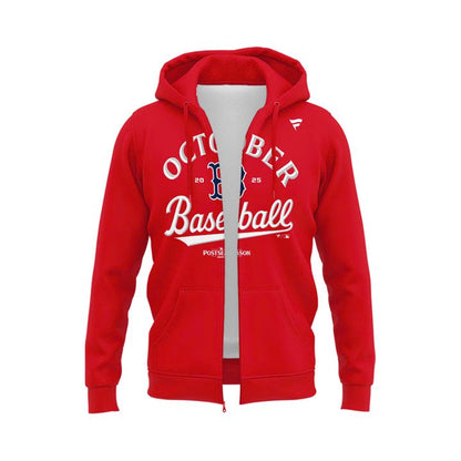 Special October Baseball Post Season 2025 Red Sox ZipHoodie
