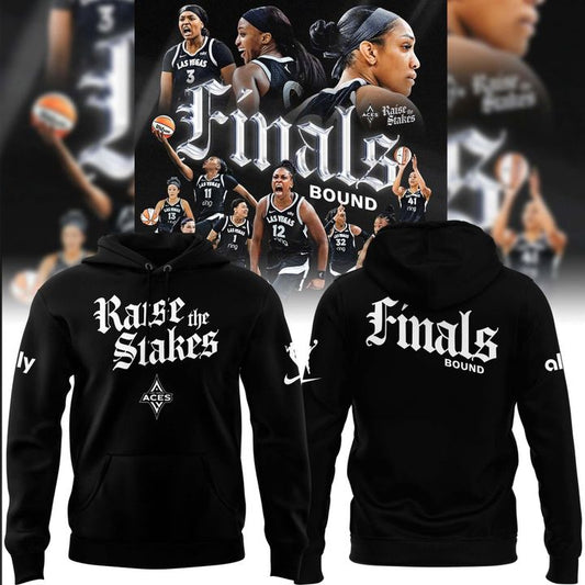 LAS VEGAS ACES RAISE THE STAKES 2025 PLAYOFFS BLACK Hoodie