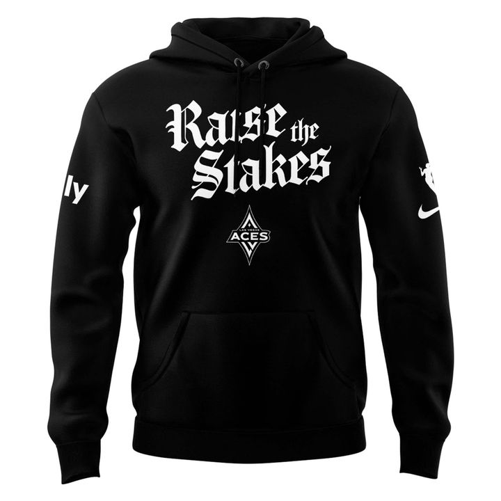 LAS VEGAS ACES RAISE THE STAKES 2025 PLAYOFFS BLACK Hoodie