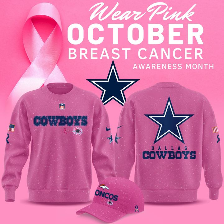 Limited Edition Dallas Cowboys Breast Cancer Awareness Pink Sweat 2025