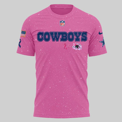 Limited Edition Dallas Cowboys Breast Cancer Awareness Pink Tshirt 2025
