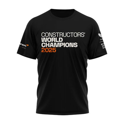 McLaren Formula 1 Team 2025 Constructors' Champions Black T-Shirt