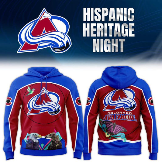 Limited Edition Colorado Avalanche 2025 Heritage Hispanic Hoodie