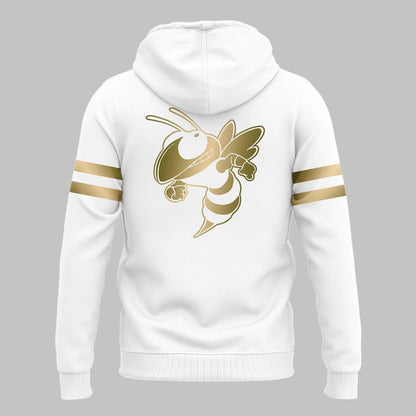 Special New Georgia Tech Football Whites Uniform Hoodie.