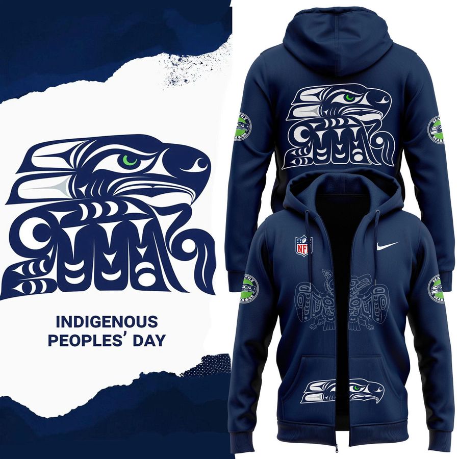 Seattle Seahawks Indigenous Peoples' Day Zip Hoodie