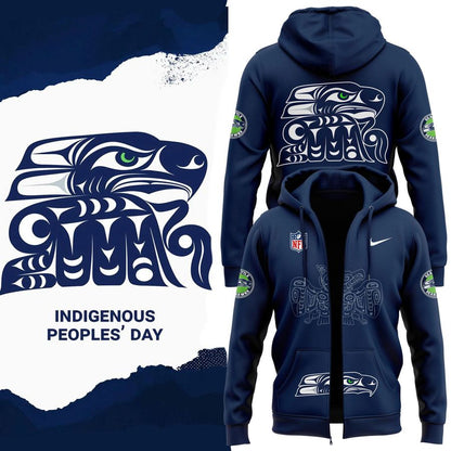 Seattle Seahawks Indigenous Peoples' Day Zip Hoodie