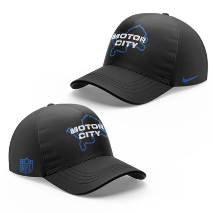 Black Detroit Lions Motor City Pullover Hoodie