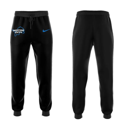 Black Detroit Lions Motor City Pullover Hoodie