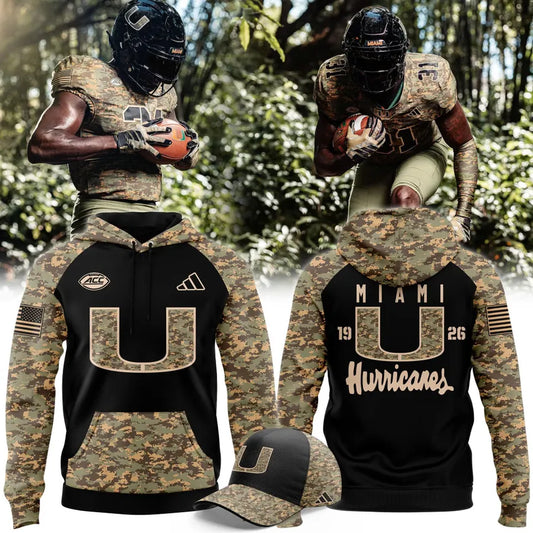 Camo/Black Miami Hurricanes Football Hoodie