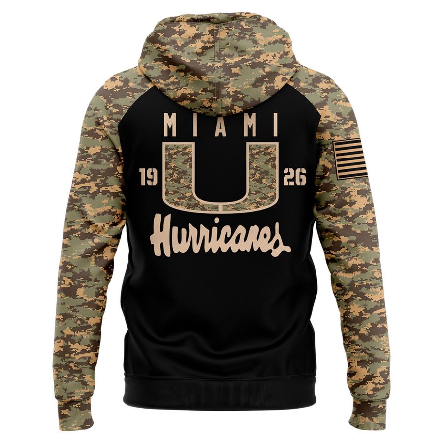 Camo/Black Miami Hurricanes Football Hoodie