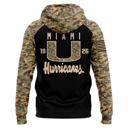 Camo/Black Miami Hurricanes Football Hoodie