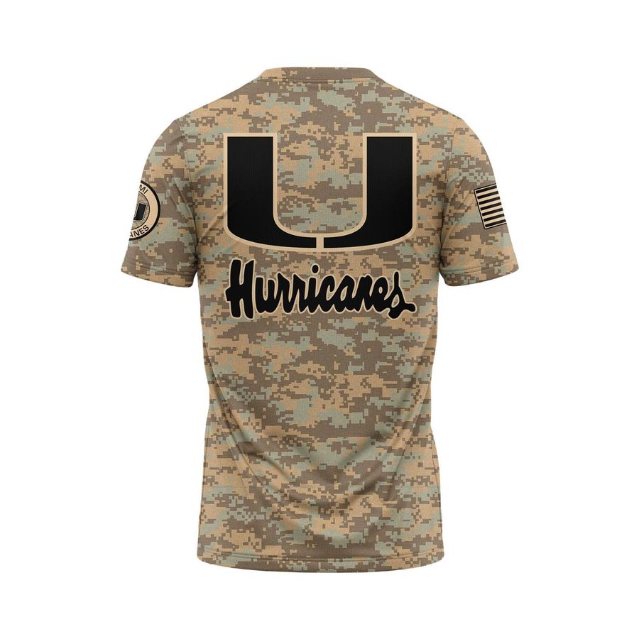 Camo Miami Hurricanes Football T-shirt