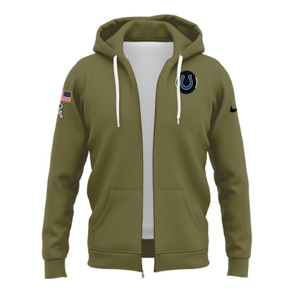 2025 Salute to Service Indianapolis Colts Zip Hoodie