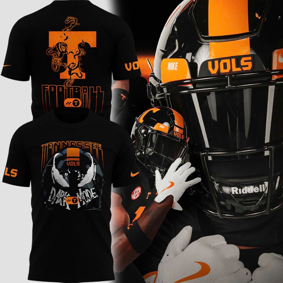 Tennessee Volunteers Vols Dark Mode Helmet Tshirt