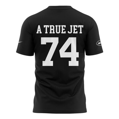 “A TRUE JET 74” T-shirt honoring Nick Mangold, legend of the New York Jets for fans