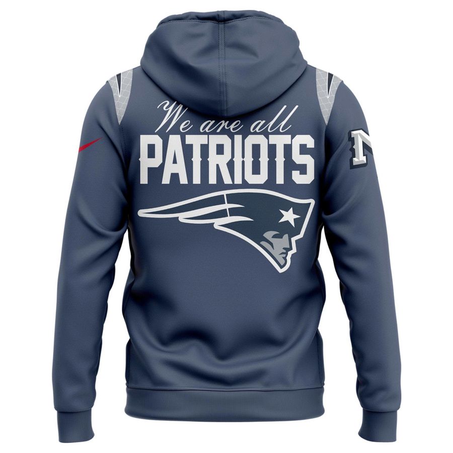 NE Patriots 2025 Rivalries Nor’Easter Storm Blue Hoodie