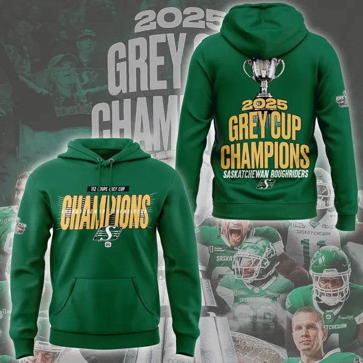 Saskatchewan Roughriders  GreyCup  Champions 2025 Hoodie