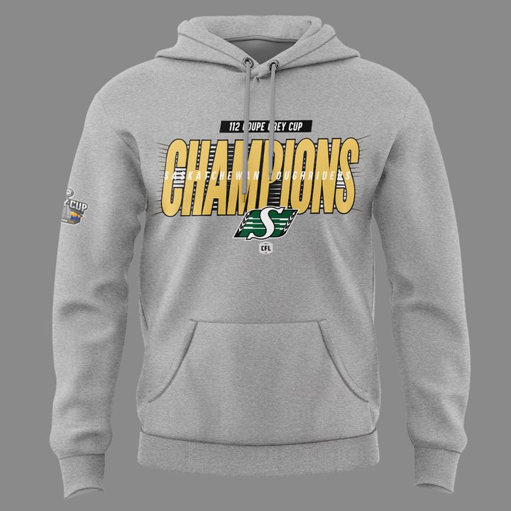 01.Saskatchewan Roughriders  GreyCup  Champions 2025 Hoodie