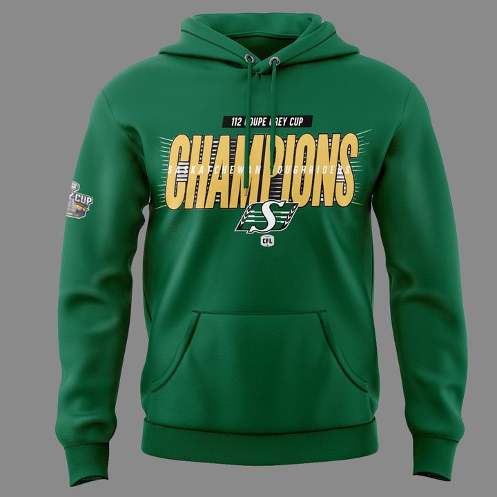 02.Saskatchewan Roughriders  GreyCup  Champions 2025 Hoodie