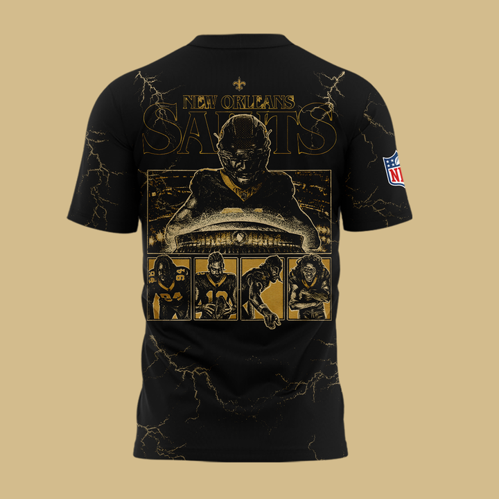 New Orleans Saints black uniform 2025 T-Shirt