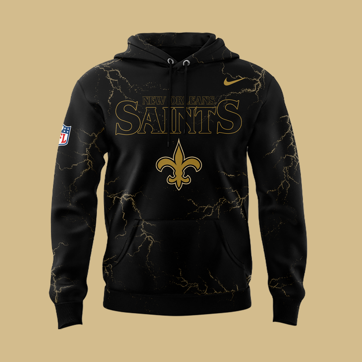 New Orleans Saints black uniform 2025 hoodie
