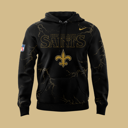 New Orleans Saints black uniform 2025 hoodie