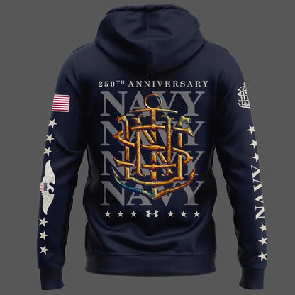 2025 Navy Midshipmen 250th Anniversary Hoodie