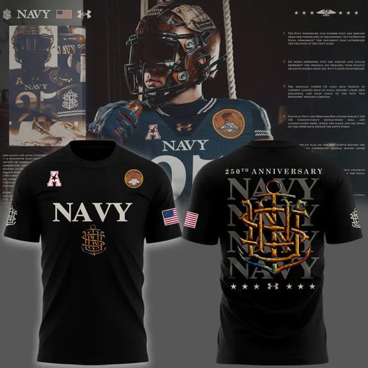 Navy Midshipmen 250th Anniversary T-shirt black