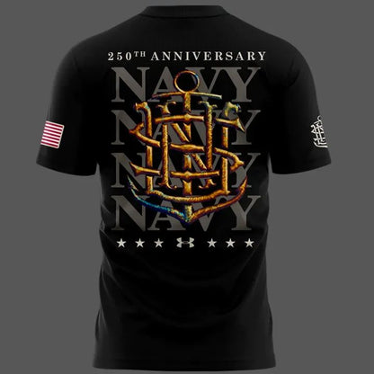 Navy Midshipmen 250th Anniversary T-shirt black