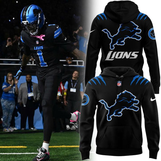 Men's Nike Back In Black Detroit Lions 2025 Hoodie(V2)