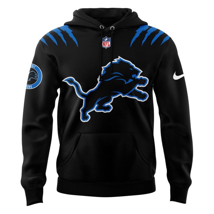 Men's Nike Back In Black Detroit Lions 2025 Hoodie(V2)