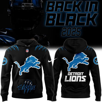 Men's Nike Back In Black Detroit Lions 2025 Hoodie(V5)