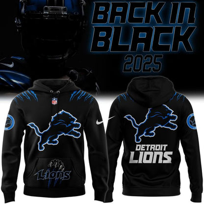 Men's Nike Back In Black Detroit Lions 2025 Hoodie(V7)