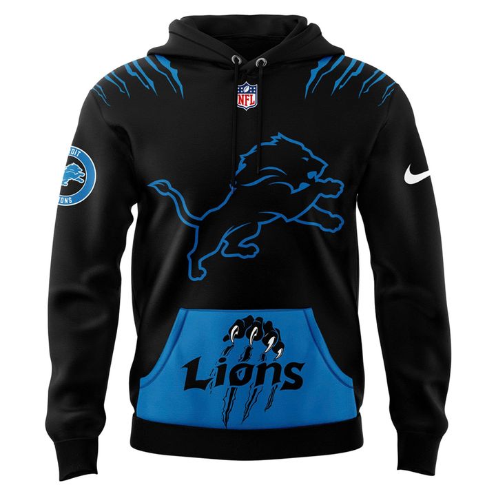 Men's Nike Back In Black Detroit Lions 2025 Hoodie(V8)