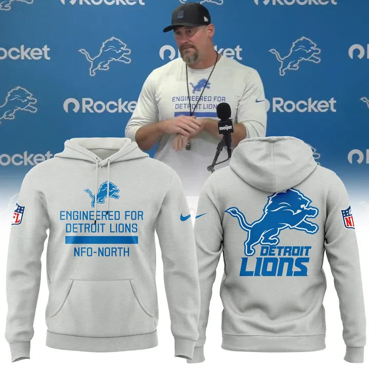 Nike Detroit Lions Ash Sideline Velocity Performance Hoodie V2