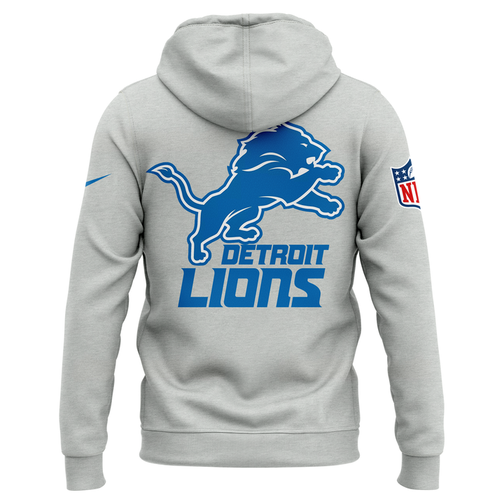Nike Detroit Lions Ash Sideline Velocity Performance Hoodie V2
