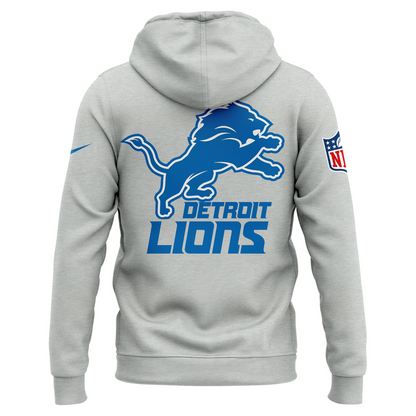 Nike Detroit Lions Ash Sideline Velocity Performance Hoodie V2