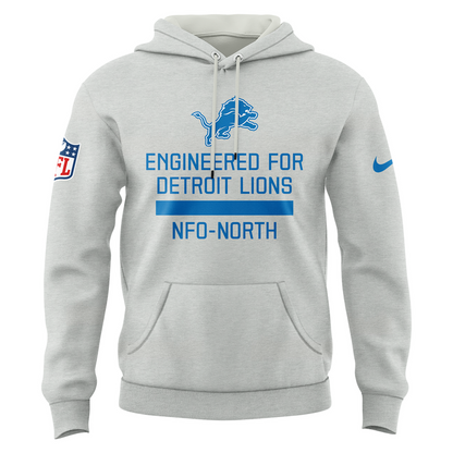 Nike Detroit Lions Ash Sideline Velocity Performance Hoodie V2