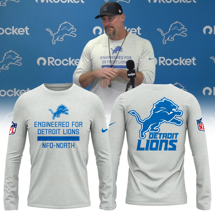 Nike Detroit Lions Ash Sideline Velocity Performance Long Tee V2